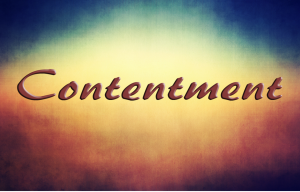 image of the word contentment
